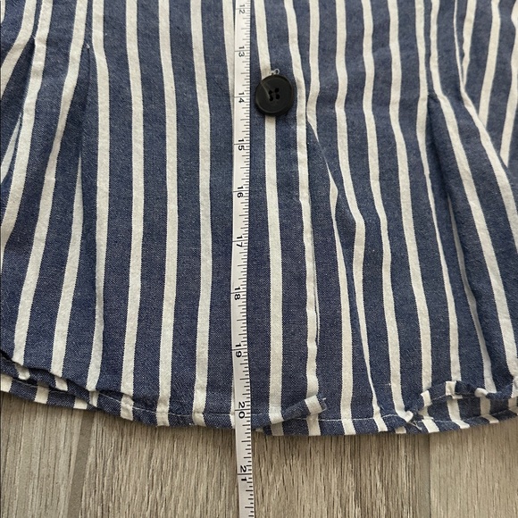 Navy and White Striped Button-Down Shirt - Picture 15 of 15